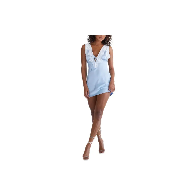 PRINCESS POLLY NOURISH MINI DRESS Sleeveless Dress Women's BIUE/Blue-1