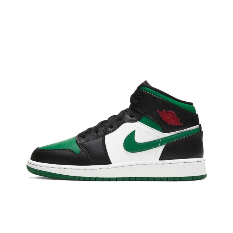 Jordan 1 Mid Green Toe GS-0