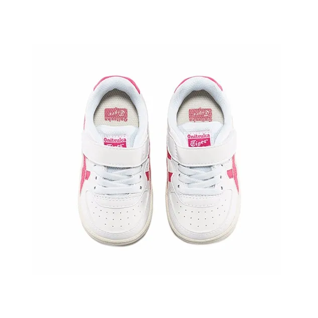 Onitsuka Tiger GSM Anti Slip Wear Resistant Low Top Toddler Shoes White Red Infant And Toddler-3