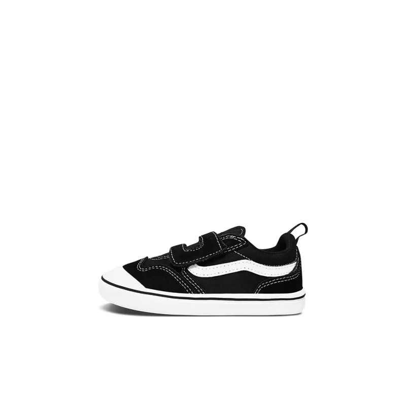 Vans Comfycush New Skool V Anti-Slip Wear-Resistant Low-Top Toddler Shoes Black White Infant And Toddler-0