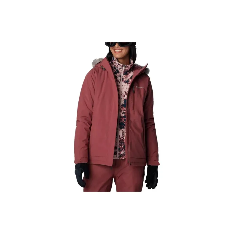 Columbia Puffer Jackets Women's Dark Red-3
