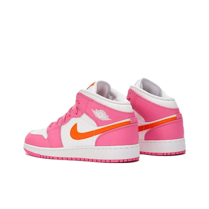 Air Jordan 1 Mid GS 'Pinksicle Orange'-2