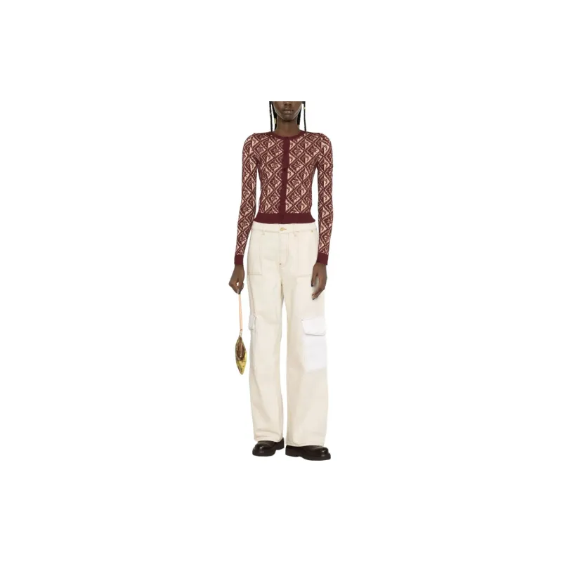 marine serre Moon Diamant Jacquard Cardigan-1