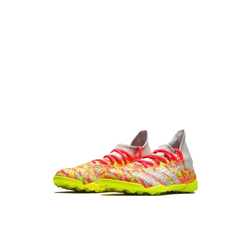 LIEYING x Adidas Freak.3 TF Low Top Kids' Soccer Shoes Gray Red Kids'-2