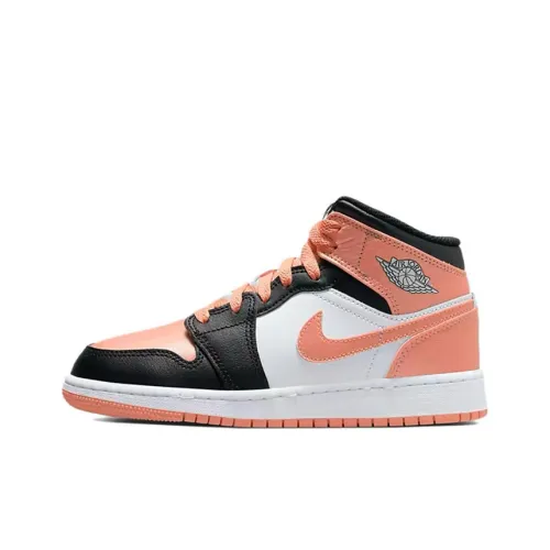 Jordan 1 Mid White Light Madder Root GS