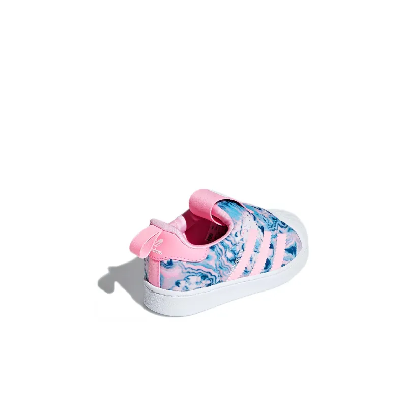 Adidas Originals Superstar Series 360 I Slip-Resistant Anti-Kick Low-Top Skateboard Shoes Soft Pink Infant And Toddler-3