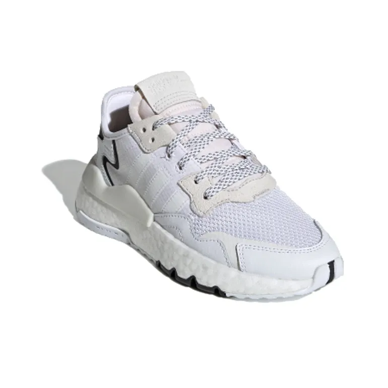 Adidas Originals Nite Jogger Low Top Sports Casual Shoes White Brown Teenagers-1