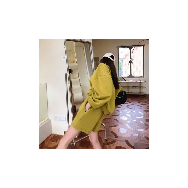 LOKUINTUS Casual Shorts Women's Yellow-3
