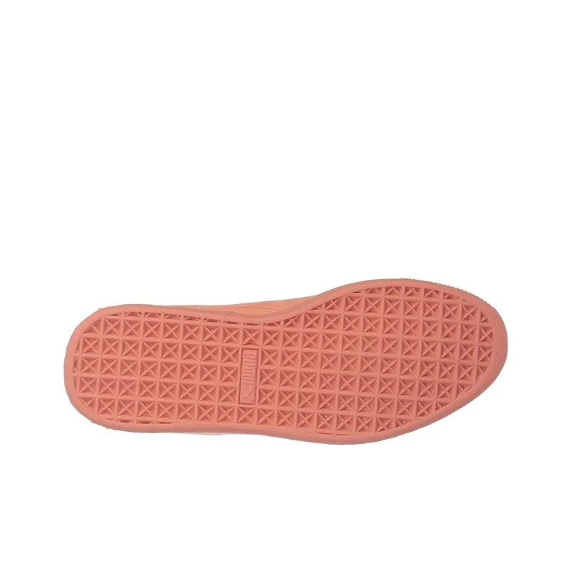 PUMA Basket Classic Velor Lightweight Wear resistant And Non slip Low Top Kids' Skateboarding Shoes Pink Teenagers-5