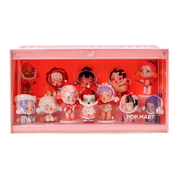 POP MART Container Figure Luminous Display Case Model Accessories Pink 17cm