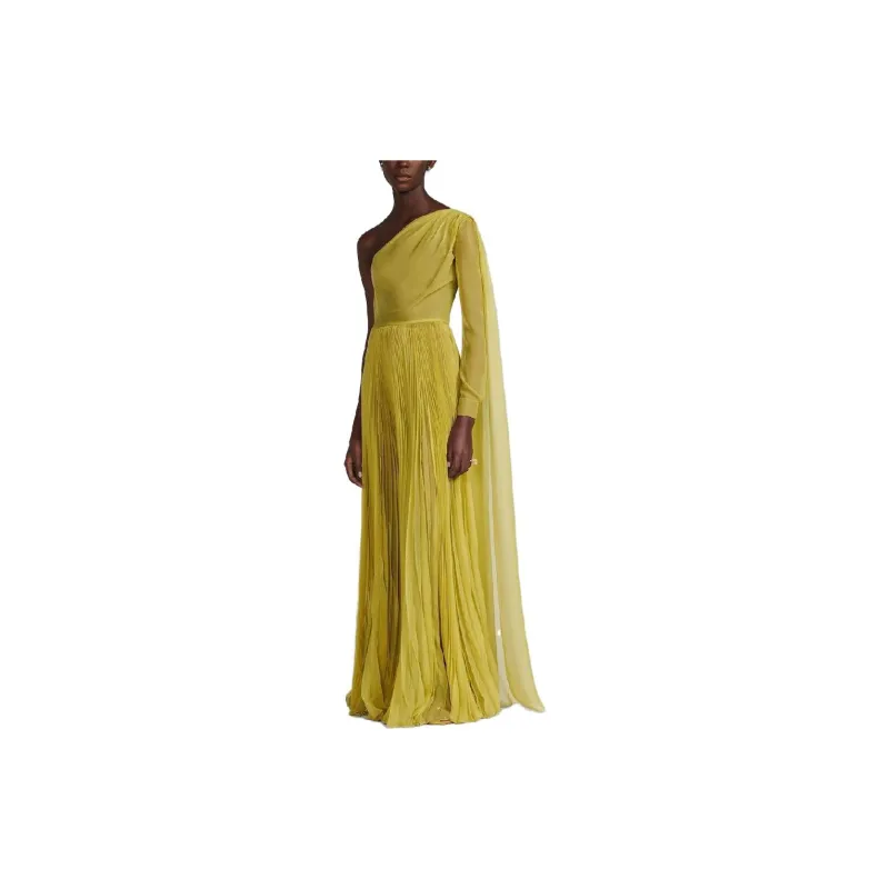 DIOR Long-Sleeved Dresses Women's Yellow-3