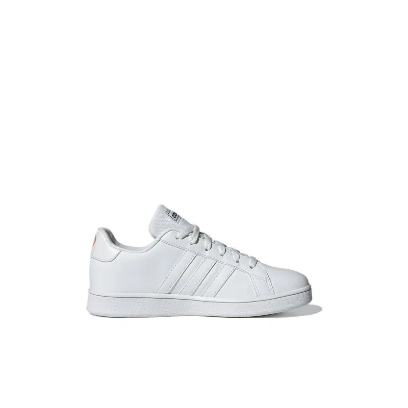 Adidas Neo GRAND COURT K Abrasion Resistant Low Top Skateboard Shoes Pure White Kids'-1