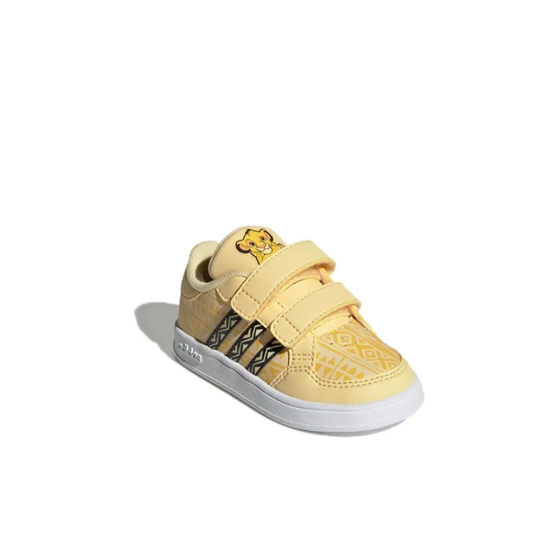 Disney x Adidas Neo Breaknet Wear-resistant And Lightweight Low-Top Toddler Shoes Light Yellow Infant And Toddler-2