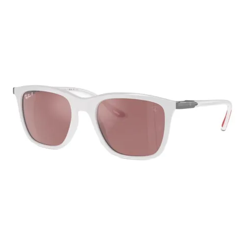 RayBan Plate Frame Nylon Square Sunglasses Unisex White