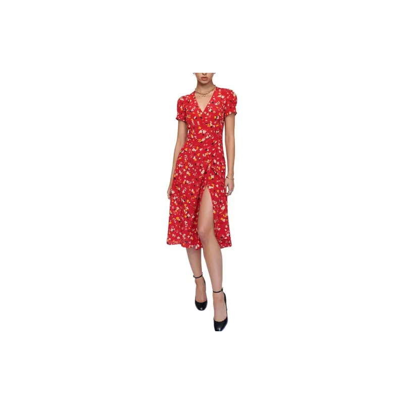 Realisation Par Short Sleeved Dress Women's Red-2