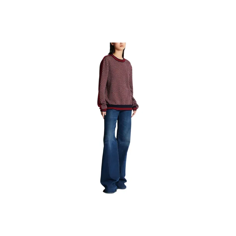 BALMAIN Cropped Monogrammed Knit Jumper-5