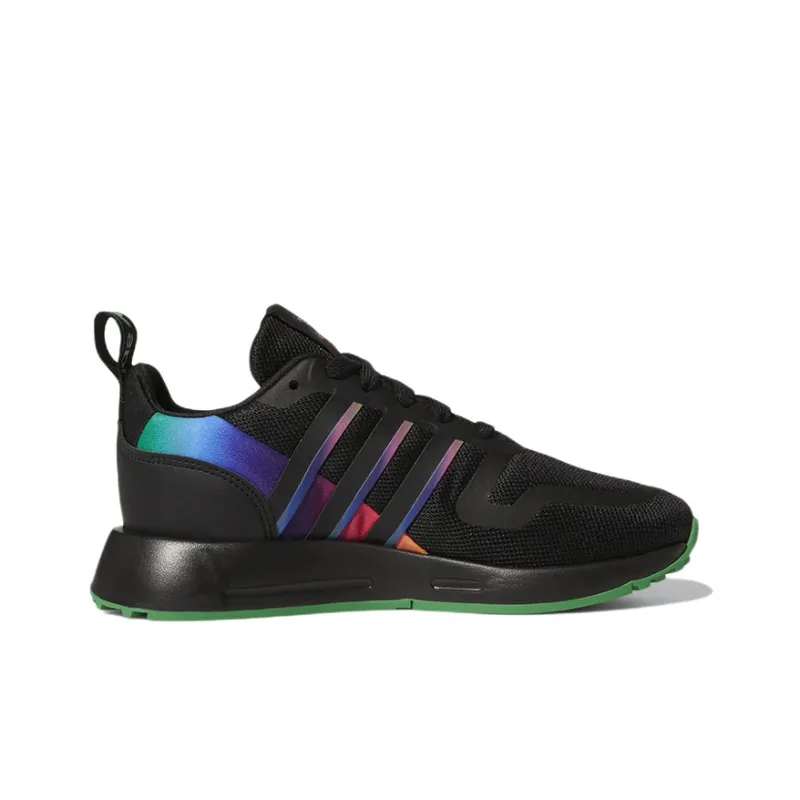 Adidas Originals Multi Durable Breathable Low Top Kids' Running Shoes Black Purple Teenagers-1