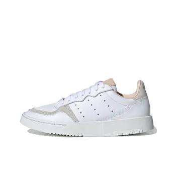 Adidas Originals Super Court Low Top Kids' Skateboarding Shoes White Brown Teenagers