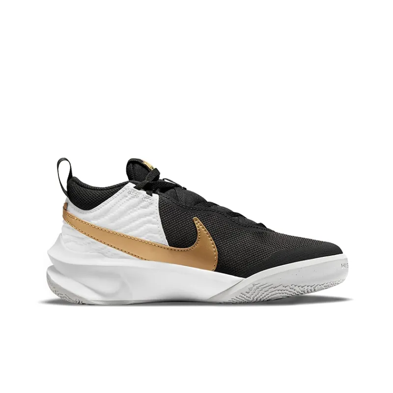 Nike Team Hustle D 10 Black Metallic Gold GS-1
