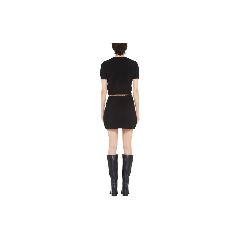 MIU MIU High Rise Bouclé Skirt-2