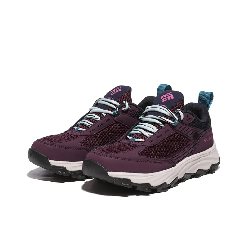 Columbia Anti Slip Wear Resistant Low Top Trekking Shoes Women's Purple-2