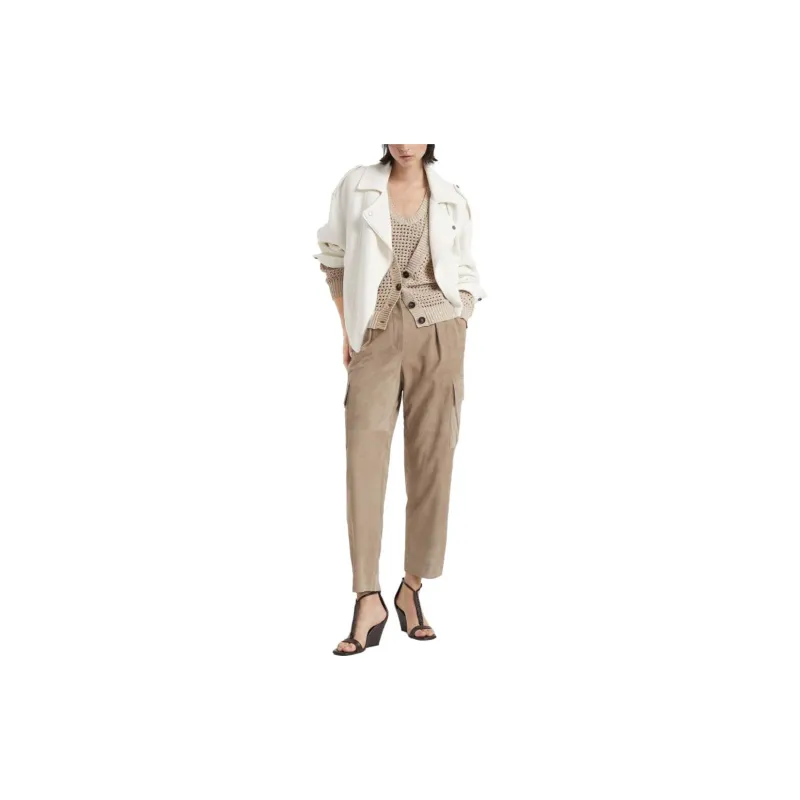 Brunello Cucinelli Sequin Embellished Open Knitted Vest-4