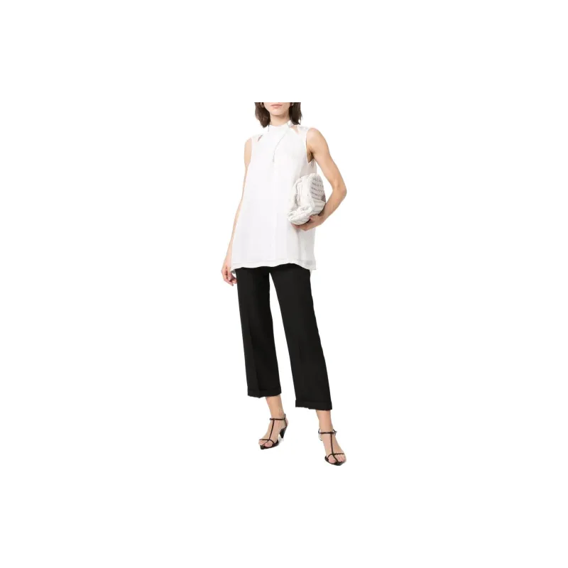 Fabiana Filippi Cut detail Sleeveless Silk Top-1