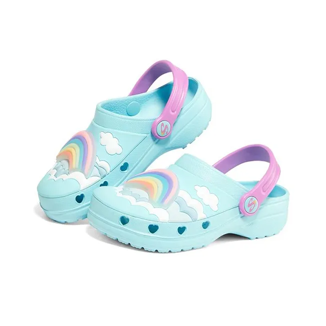 Skechers Foamies Heart Charmer Slip-Resistant Children's Sandals Blue Multicolor Teenagers-2