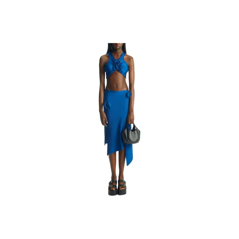 COPERNI Floral appliqué Asymmetric Midi Skirt-1