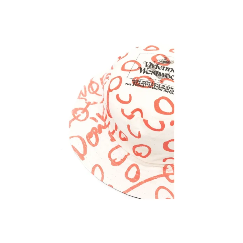 Vivienne Westwood Logo print Reversible Bucket Hat-3