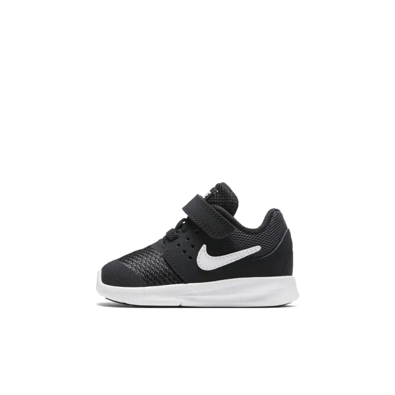 Nike Downshifter 7 Slip Resistant Shock Absorbers Low Top Running Shoes Black White Infant And Toddler-0