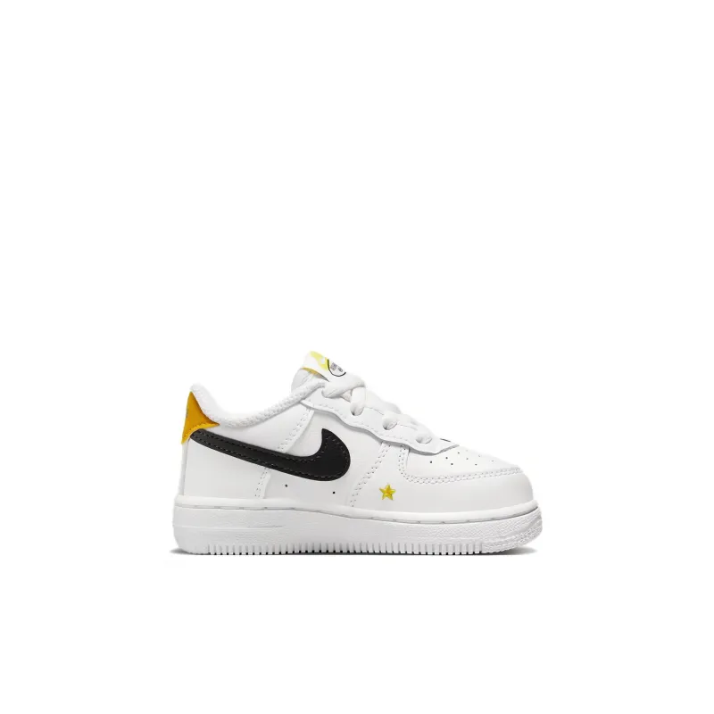 Nike Air Force 1 LV8 Anti Slip Wear Resistant Low Top Skateboard Shoes White Black Yellow Infant And Toddler-1