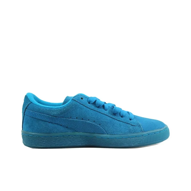 PUMA Suede Ice Fluo JR Lightweight Low Top Kids' Skateboarding Shoes Blue Teenagers-1