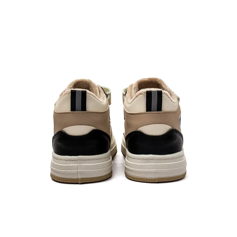 KAPPA KIDS Slip Resistant Anti Kick Cushioning Rebound Warm High Top Kids' Skateboarding Shoes Beige Khaki Kids'-4