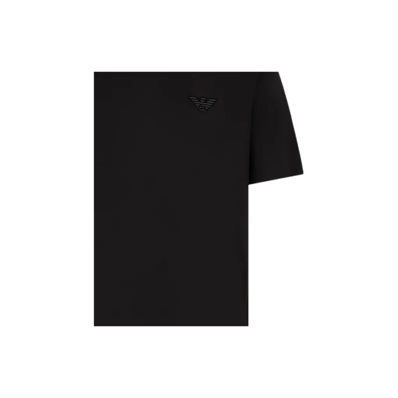 EMPORIO ARMANI Lyocell blend Jersey T shirt With A Flocked Logo-4