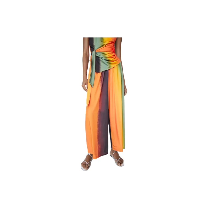 ZARA Casual Pants Women's Saffron Green-2