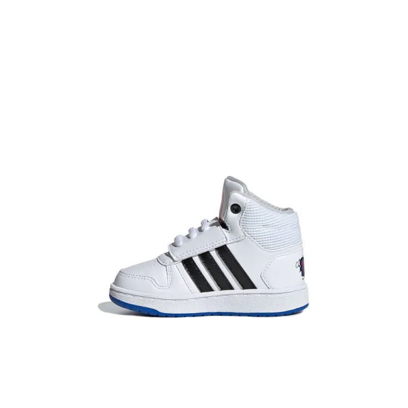 Adidas Neo Hoops 2.0 Mid Top Toddler Shoes White Black Blue Infant And Toddler-0