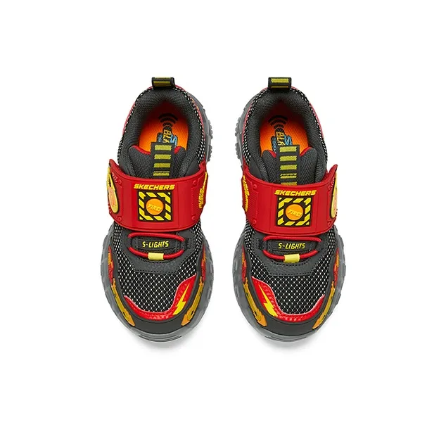 Skechers Bob's Slip-Resistant Cushioning Wear-Resistant Kids Lifestyle Shoes Charcoal Gray Red Teenagers-2