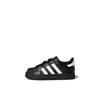 Adidas Originals Superstar Series Slip Resistant Low Top Toddler Shoes Black Gold White Infant And Toddler