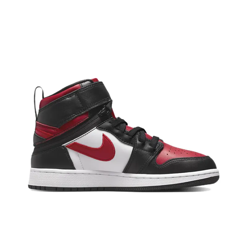 Jordan 1 High FlyEase Black White Fire Red GS-1