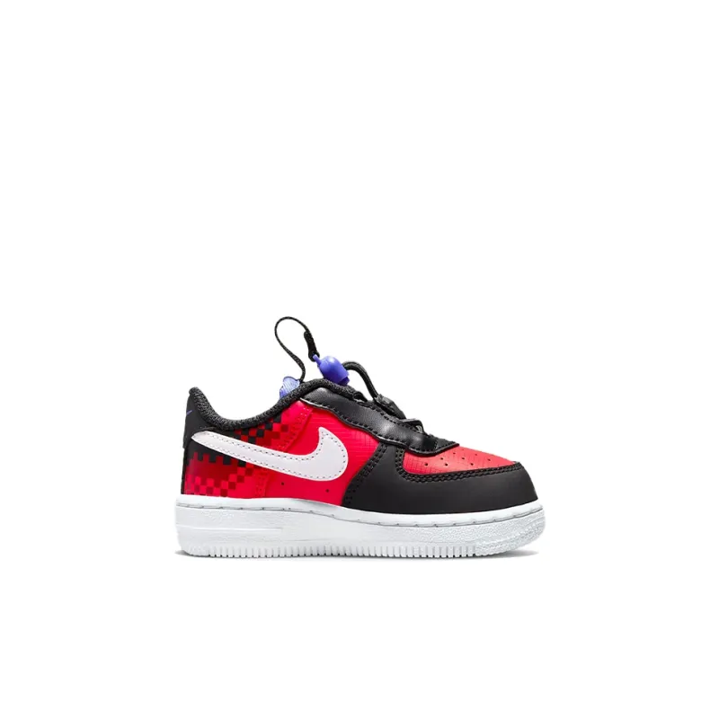 Nike Air Force 1 Toggle SE Waterproof And Wear resistant Low Top Skateboard Shoes Black Red Infant And Toddler-1