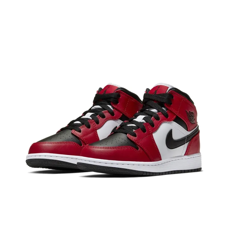 Jordan Kids Air Jordan 1 Mid 'Chicago Black Toe' Sneakers-2
