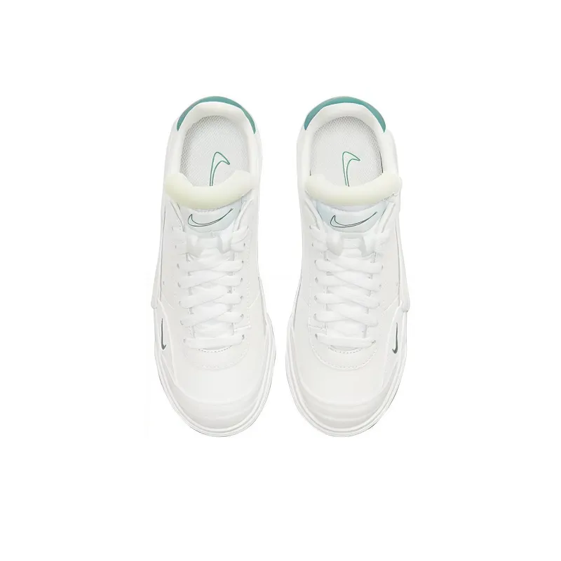 Nike Drop Type PRM Low Top Skateboard Shoes White Green Teenagers-2