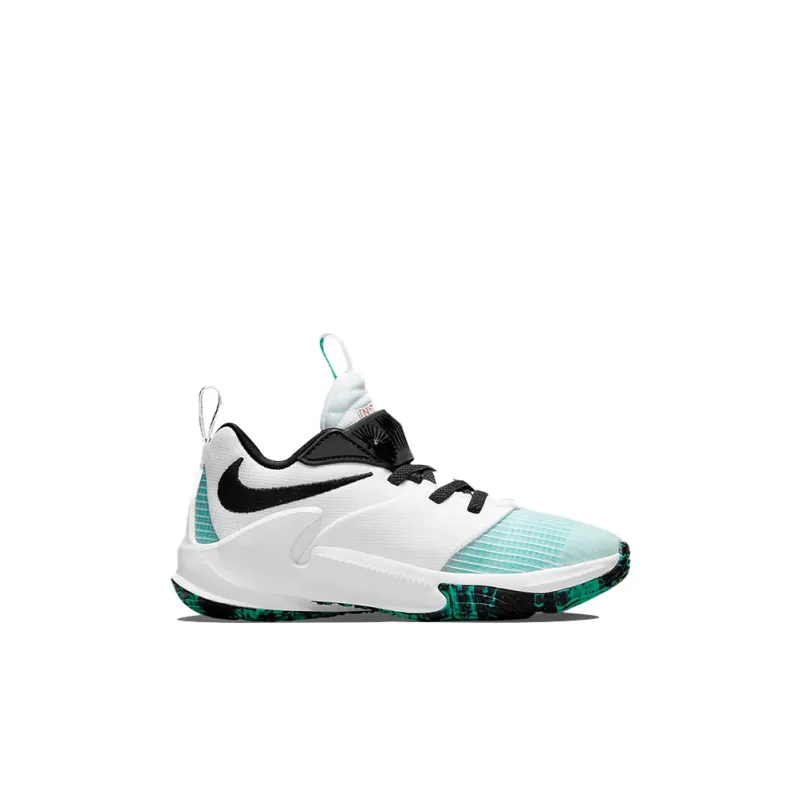 Nike Freak 3 Letter Bro Low Top Performance Basketball Shoes White Emerald Green Children Aged 3 7 Years Old-1