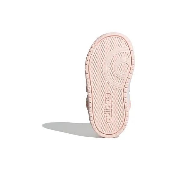 Adidas Neo Hoops 2.0 Mid I Slip-Resistant Mid-Top Toddler Shoes Pink White Infant And Toddler-5