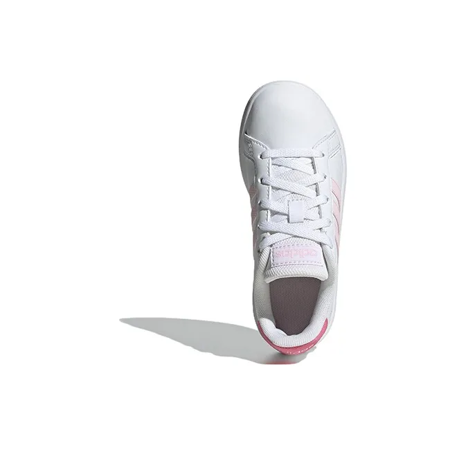 Adidas Neo GRAND COURT K Anti Slip Wear Resistant Low Top Tennis Shoes White Kids'-4
