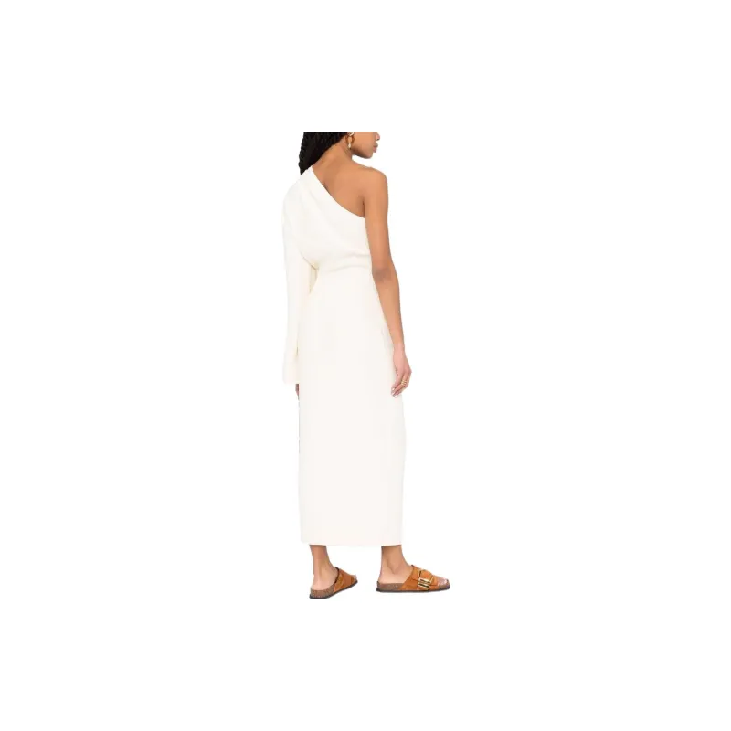 NANUSHKA One shoulder Midi Wrap Dress-2