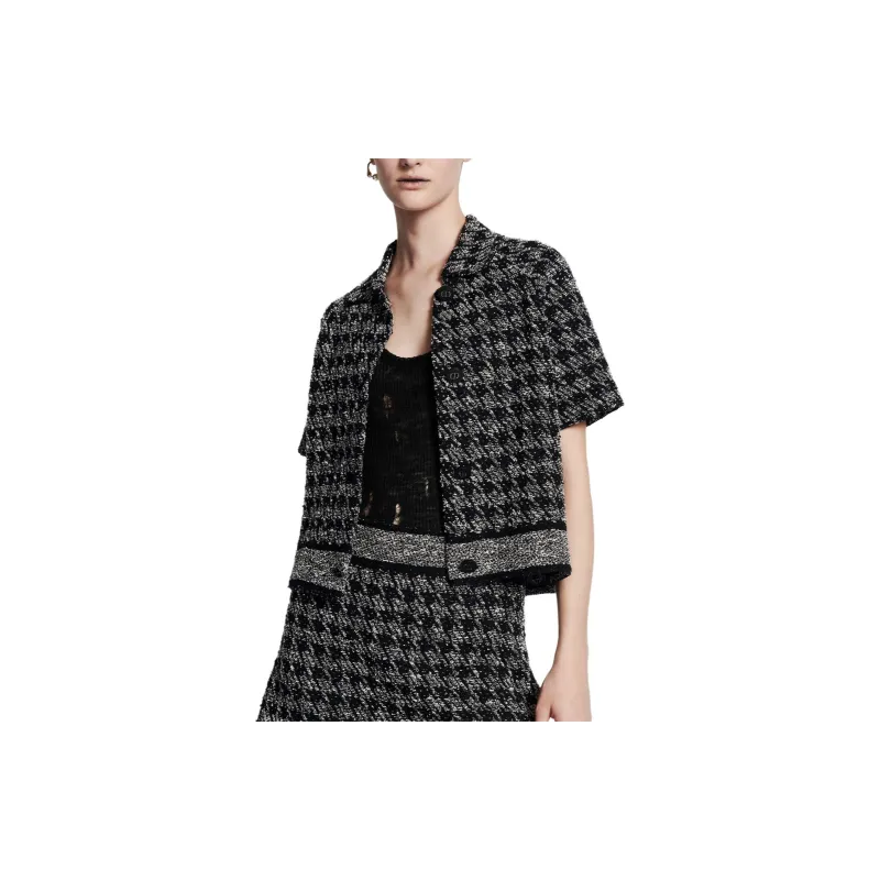 DIOR Cropped Coats Women's Black-4