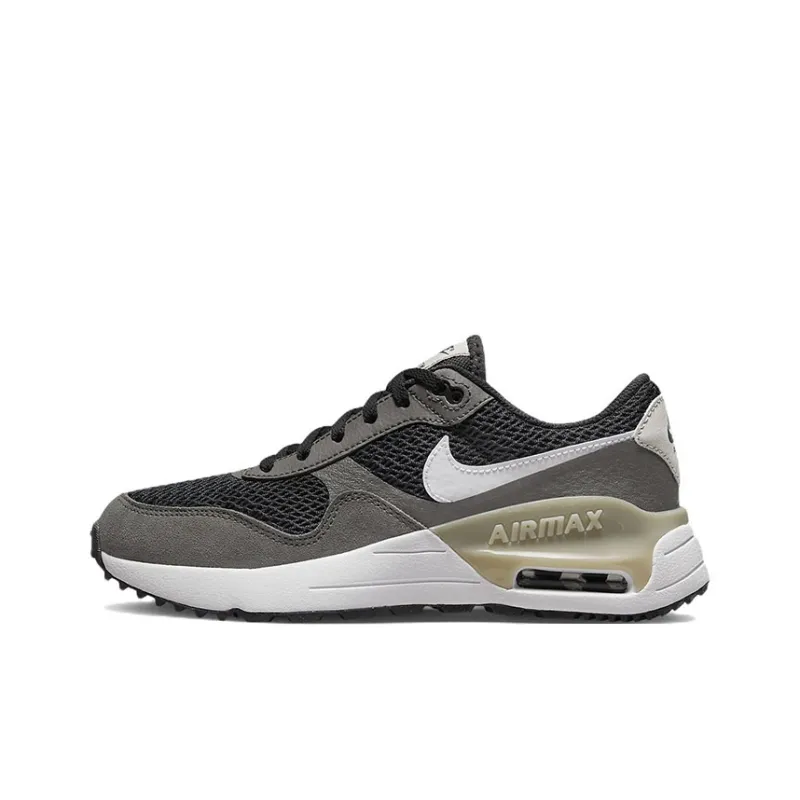 Nike Air Max SYSTM Cushioning Anti-Slip And Wear-Resistant Low-Top Kids Lifestyle Shoes Gray White Teenagers-0