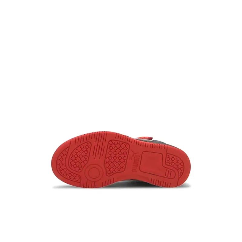 Puma Rebound LayUp Little Kid 'Black High Risk Red'-4
